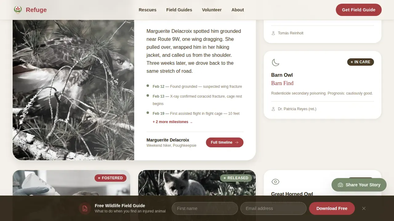 Compassionate Animal Rescue Landing Page Template