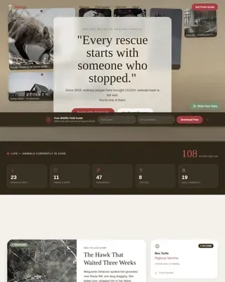 Compassionate Animal Rescue Landing Page Template
