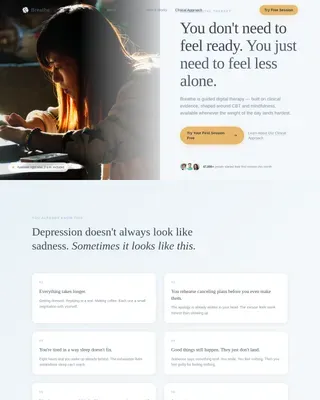 Therapeutic Mental Health Coaching Landing Page Template