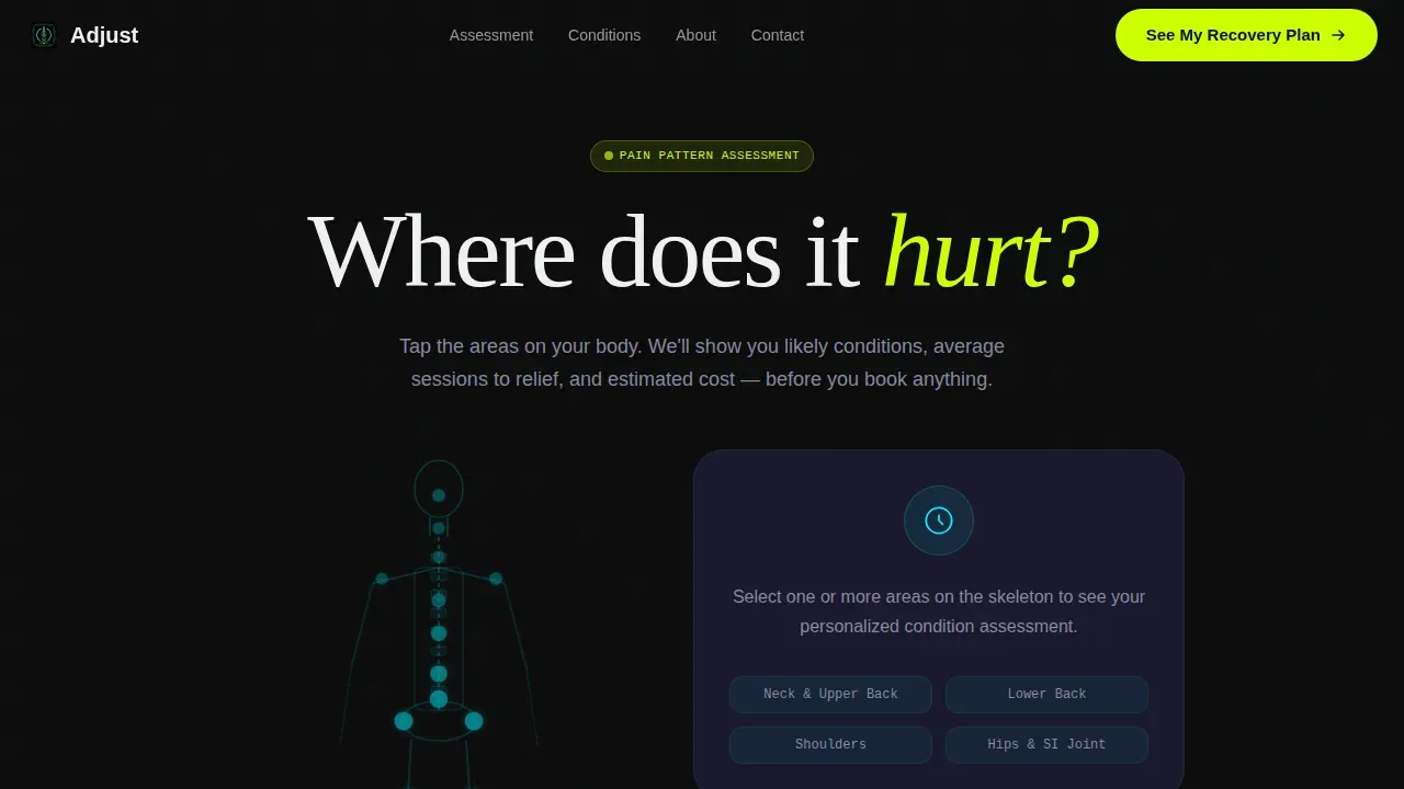 Advanced Spinal Wellness Landing Page Template