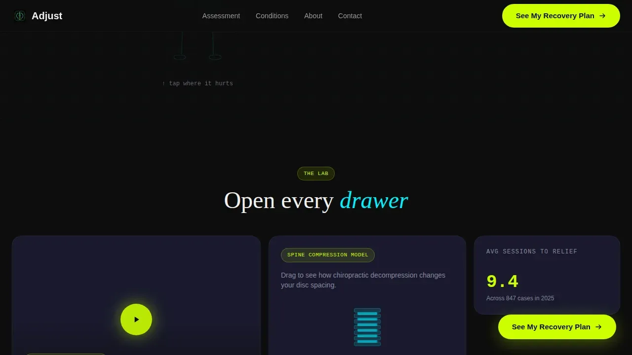 Advanced Spinal Wellness Landing Page Template