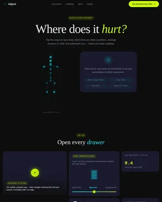 Advanced Spinal Wellness Landing Page Template