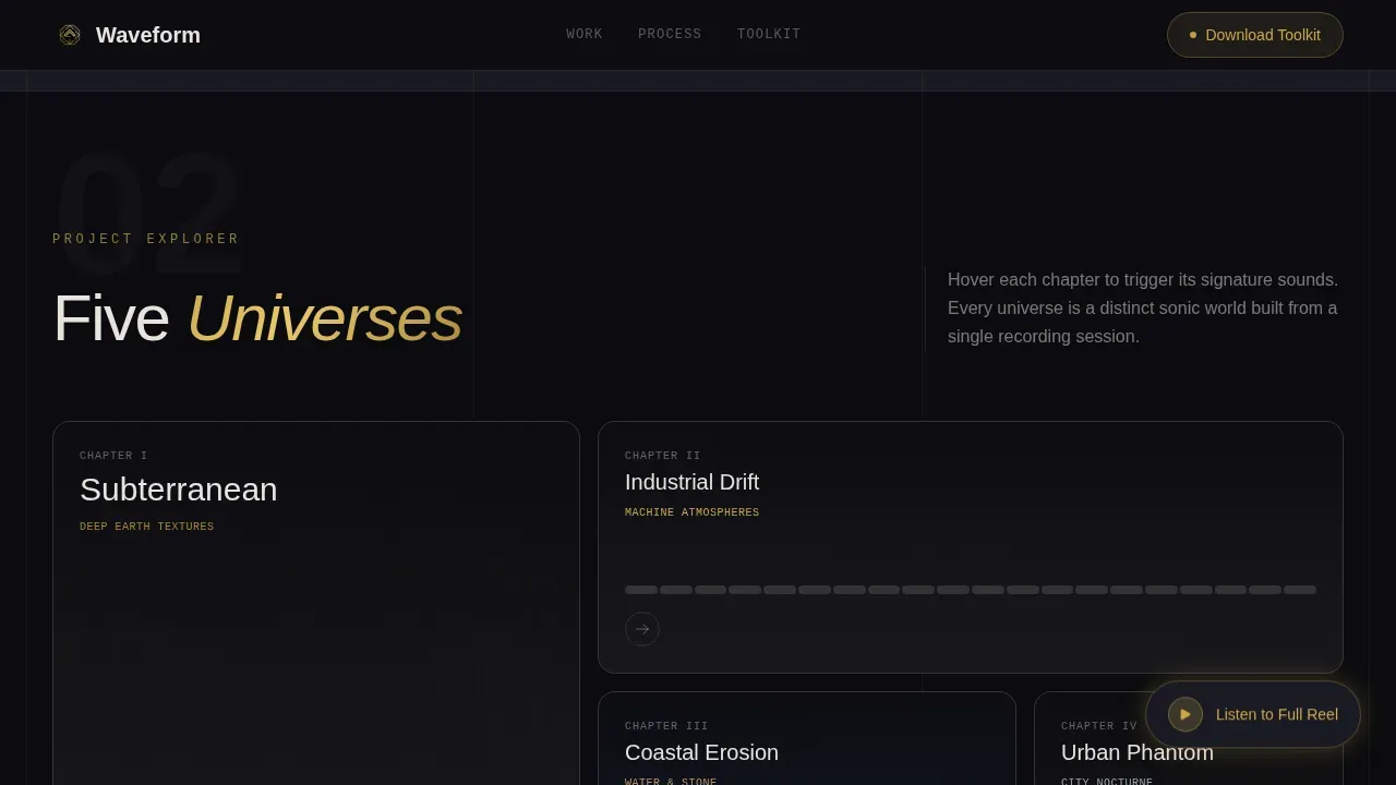 Professional Audio Engineering Landing Page Template