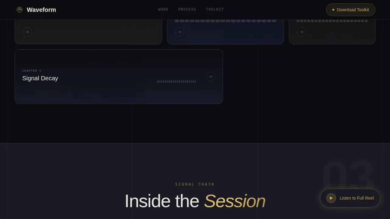 Professional Audio Engineering Landing Page Template