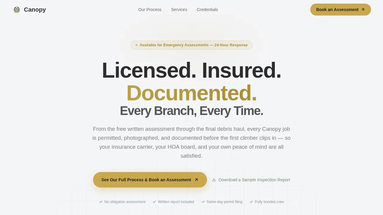 Arborist Booking Website Template