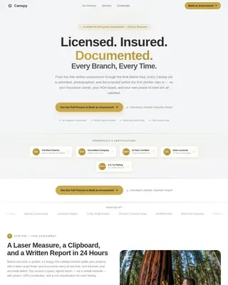 Arborist Booking Website Template