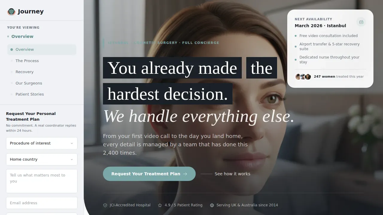 Expert Medical Tourism Landing Page Template