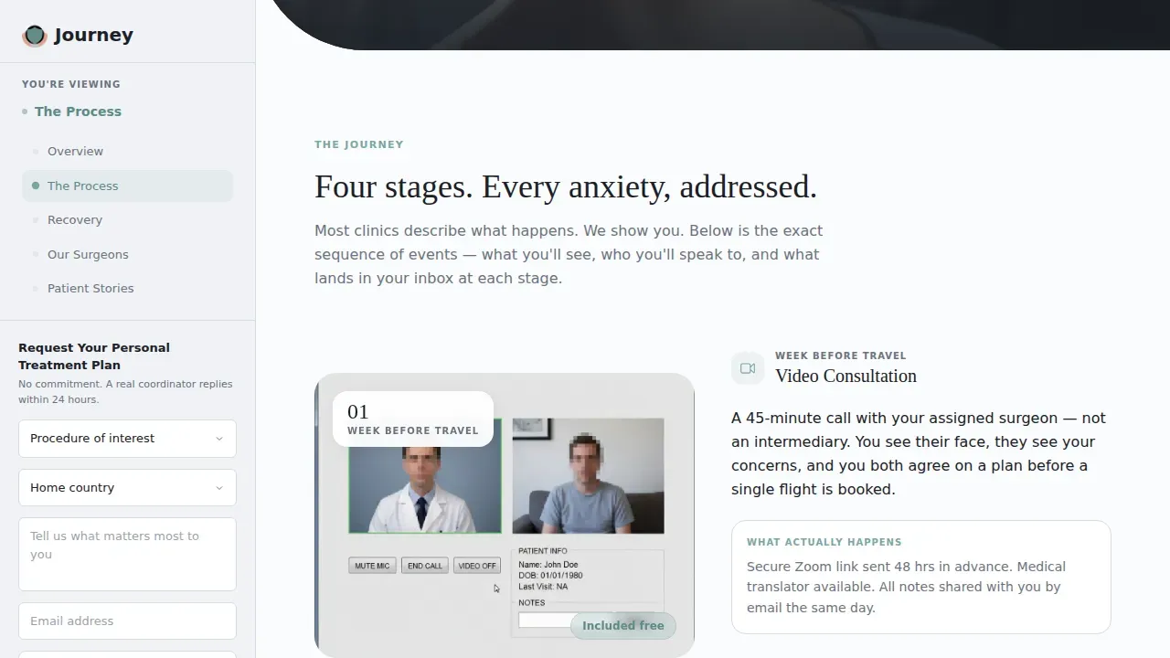 Expert Medical Tourism Landing Page Template