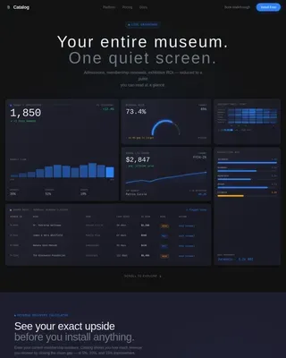 Museum Vertical SaaS Cost Estimator Website Template