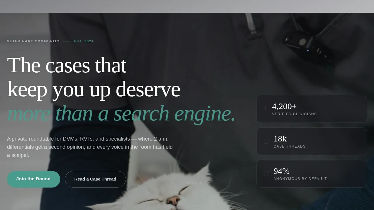 Expert Veterinary Roundtable Landing Page Template