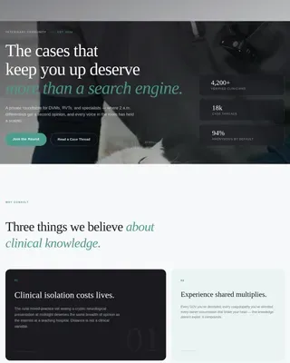 Expert Veterinary Roundtable Landing Page Template