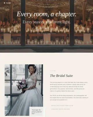 Elegant Gallery Wedding Venue Landing Page Template