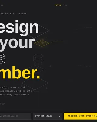 Precision Industrial Design Landing Page Template