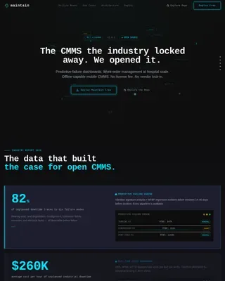 Open-Source Enterprise Operations Landing Page Template