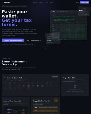 IRS-Ready Crypto Tax Software Landing Page Template