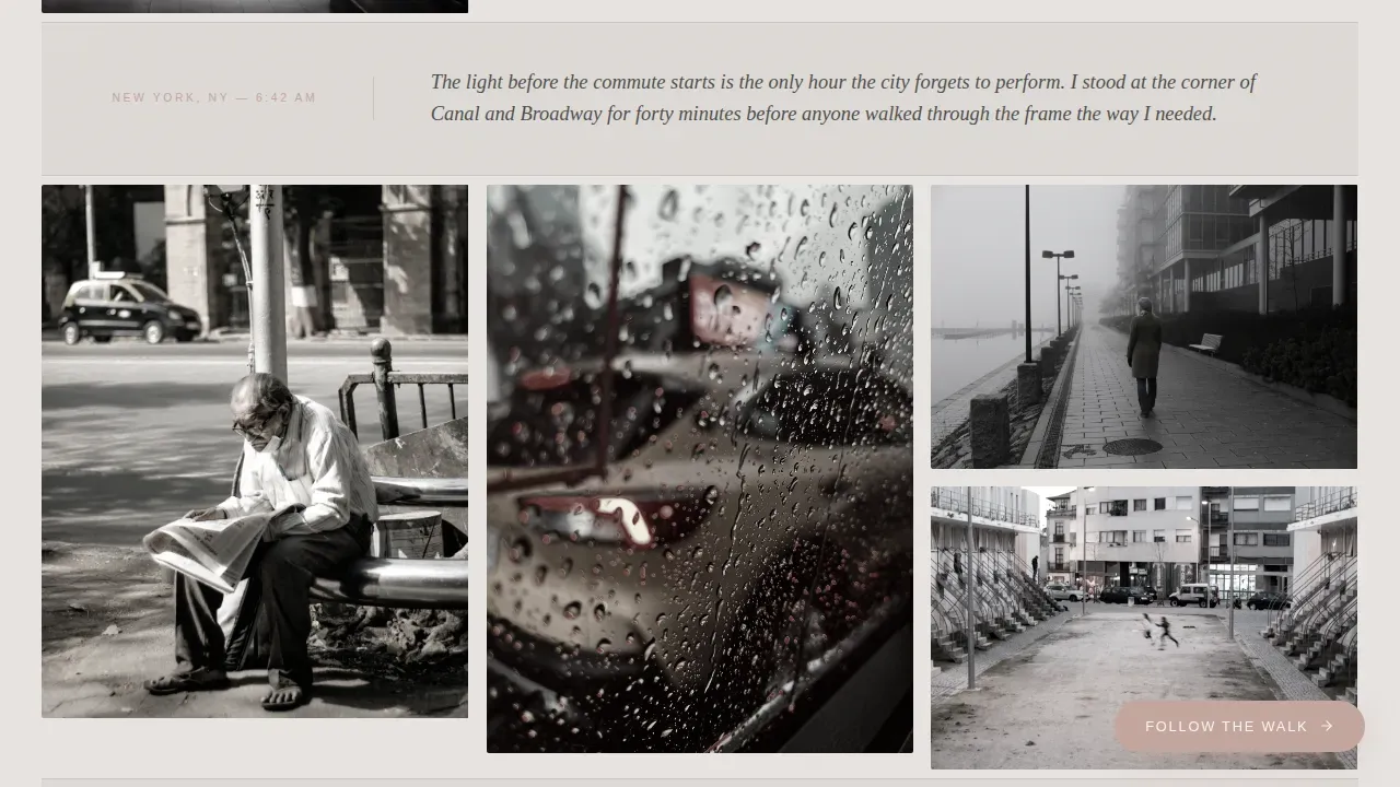 Atelier Street Photography | Free Website Template | Rocket