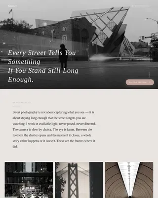 Atelier Street Photography | Free Website Template | Rocket