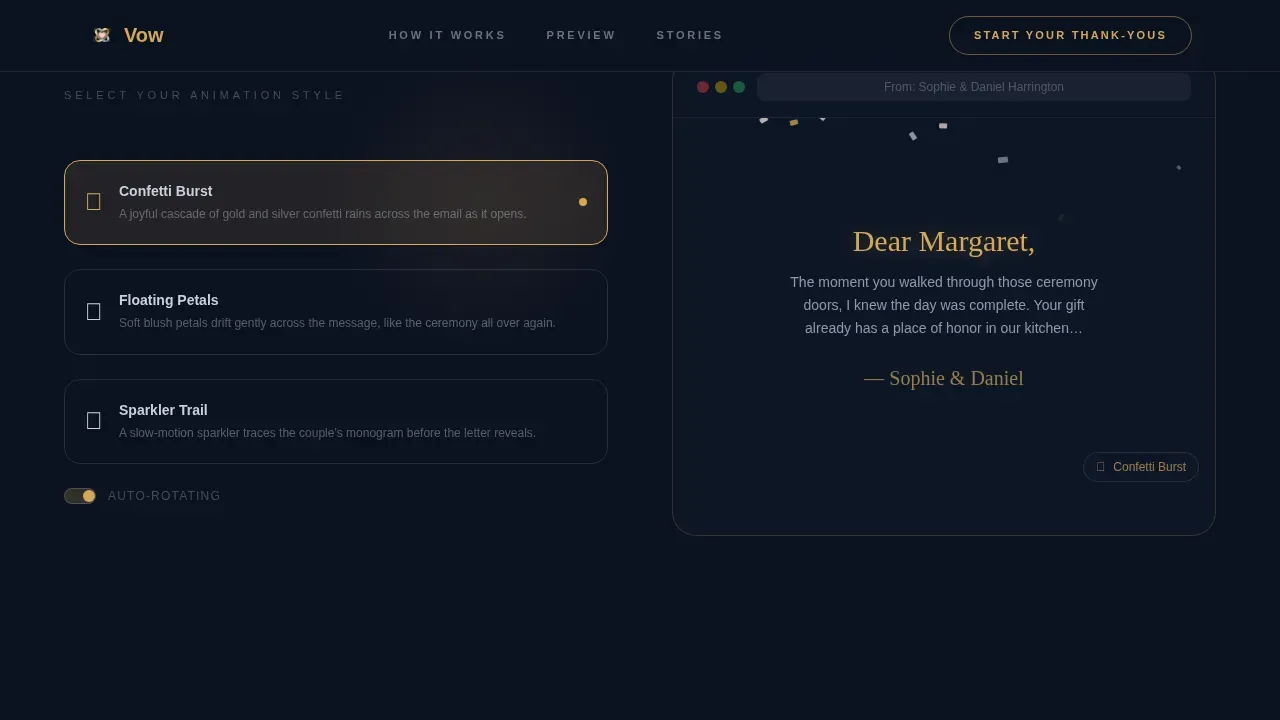 Animated Wedding Card Landing Page Template