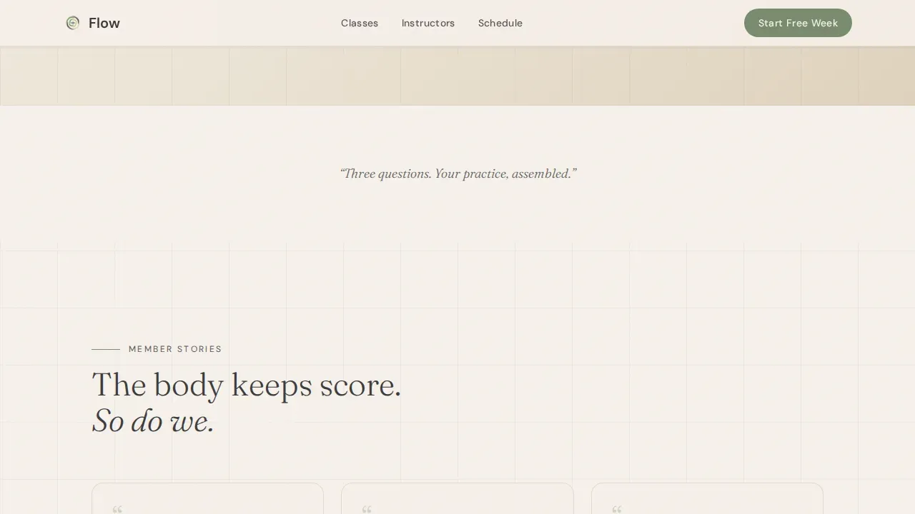 Pilates Fitness Professional Website Template