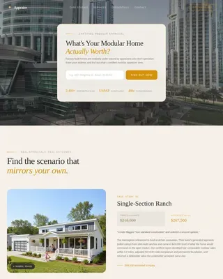 Luxury Modular Appraiser Landing Page Template