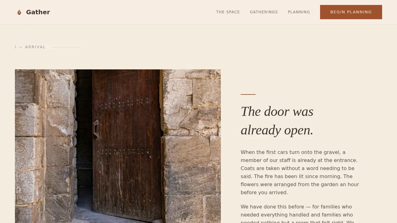 Elegant Venue Rental Landing Page Template