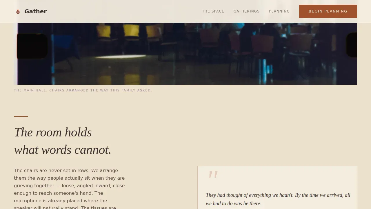 Elegant Venue Rental Landing Page Template