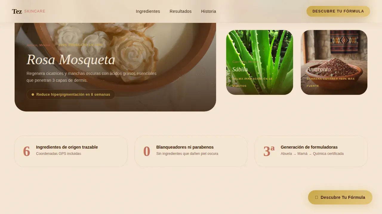 Ancestral Heritage Skincare | Free Website Template | Rocket
