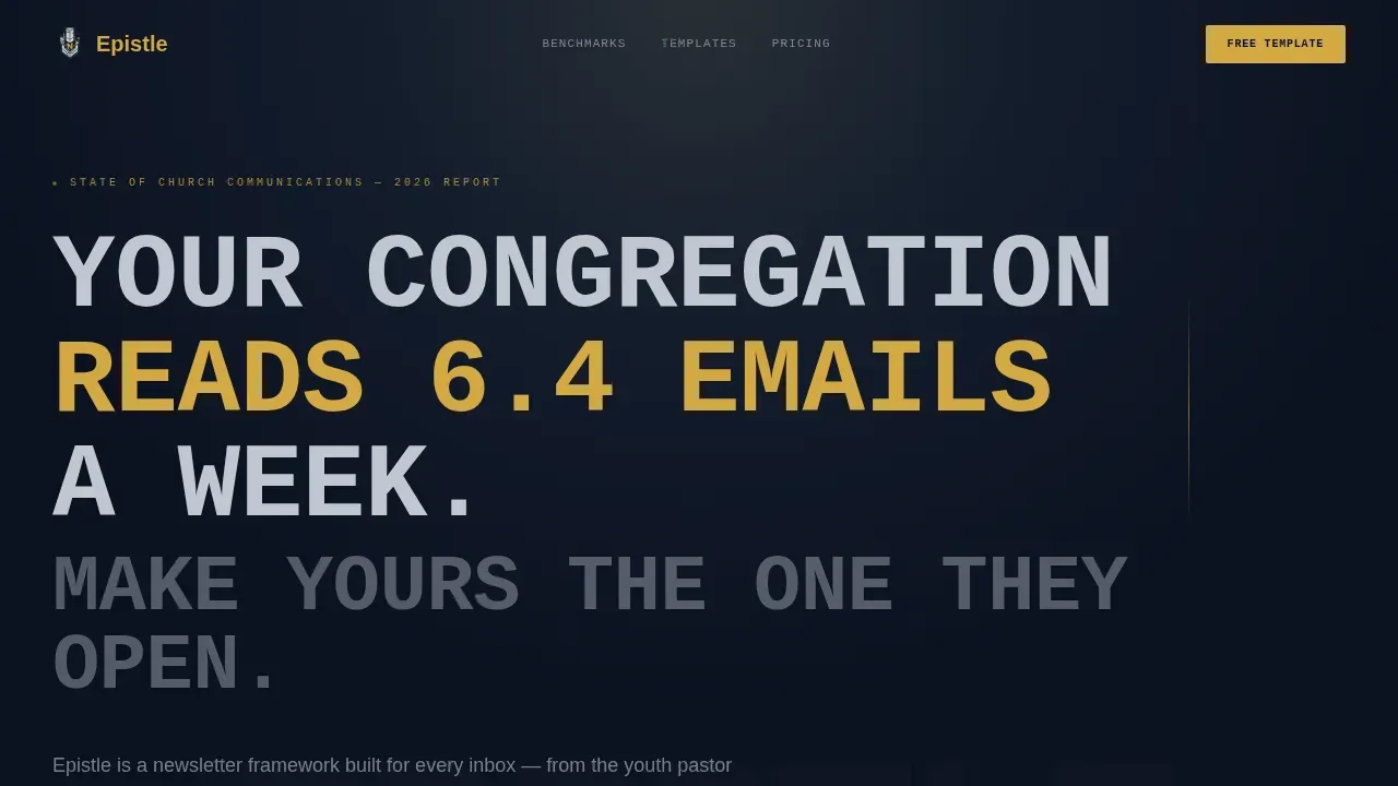 Bold Ministry Newsletter Landing Page Template