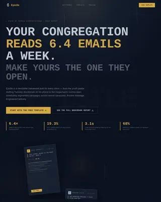 Bold Ministry Newsletter Landing Page Template