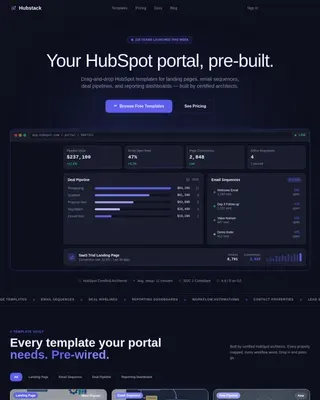 Pre-Built HubSpot Library | Free Website Template | Rocket