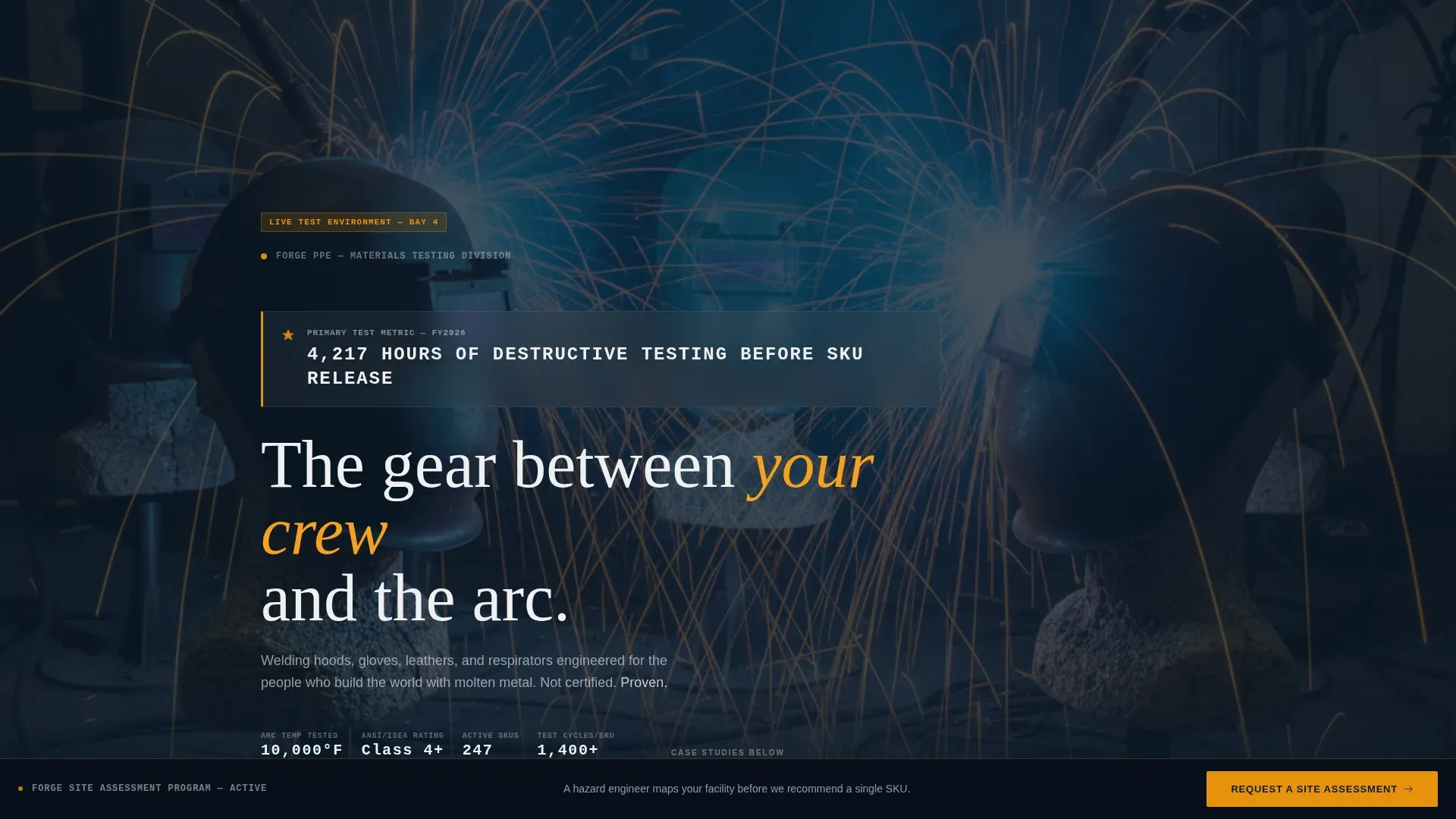 Welding PPE Manufacturer Landing Page Template