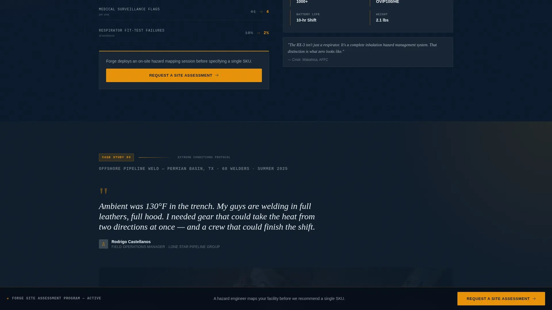 Welding PPE Manufacturer Landing Page Template