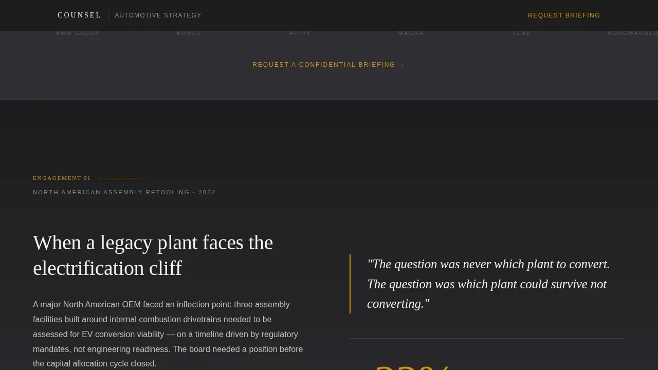 Executive Automotive Landing Page Template