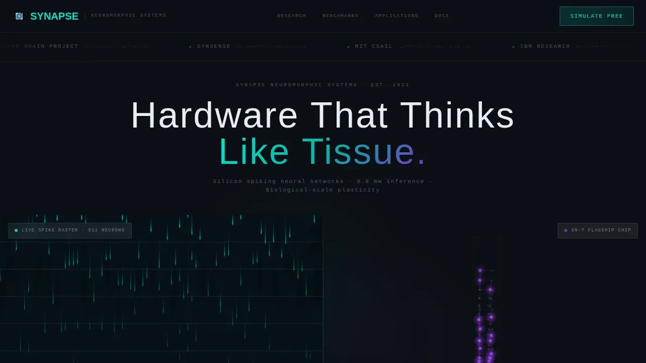 Neuromorphic Research Lab Landing Page Template