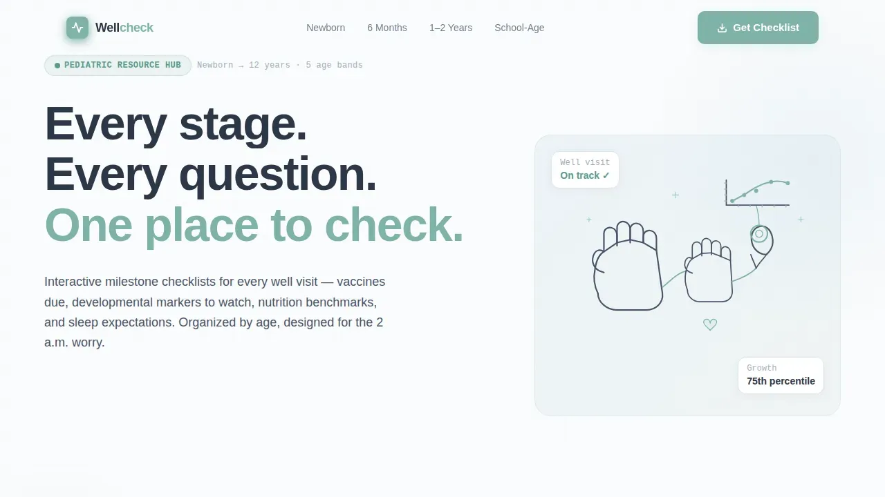 Trusted Pediatric Resource Landing Page Template