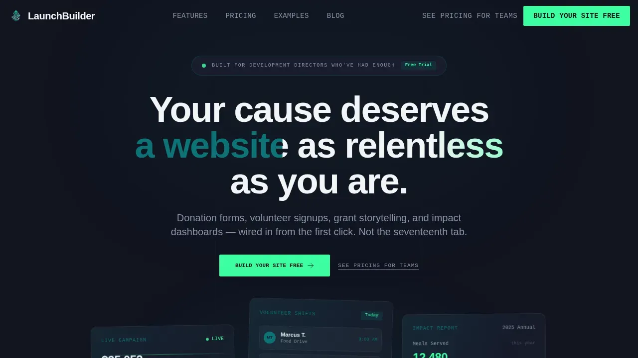 Build Relentless Websites Landing Page Template