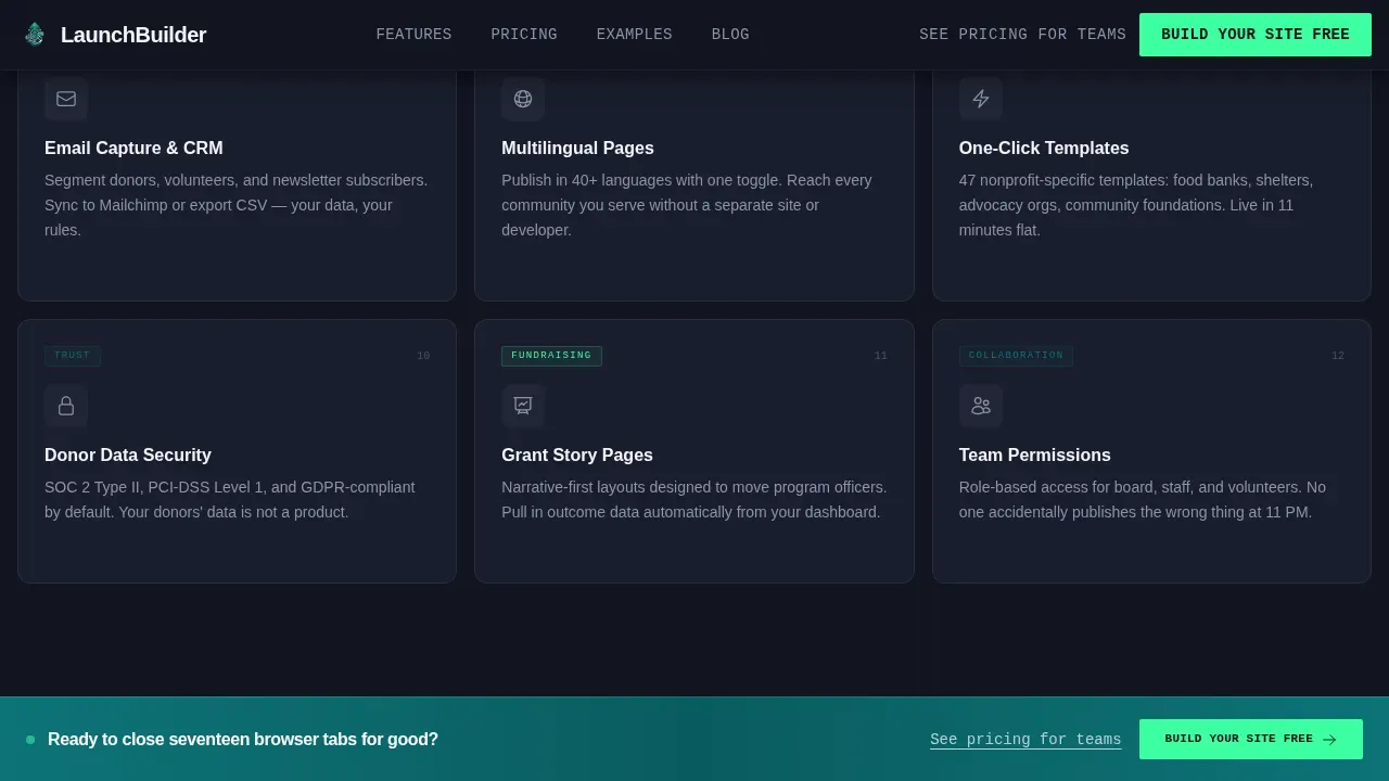 Build Relentless Websites Landing Page Template