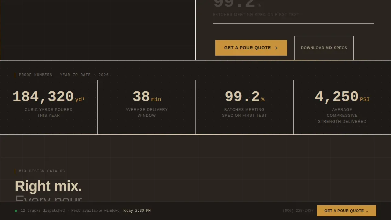 Stats-First Supplier Landing Page Template