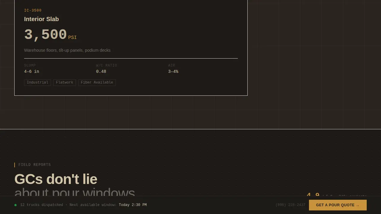 Stats-First Supplier Landing Page Template