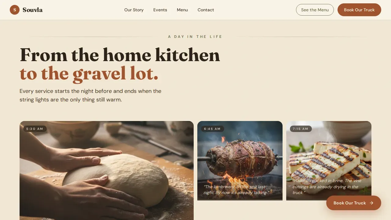 Authentic Mediterranean Cuisine Landing Page Template
