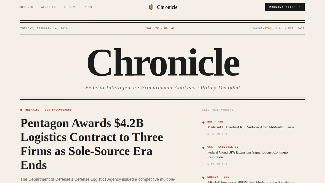 Authoritative Intelligence Briefing Landing Page Template