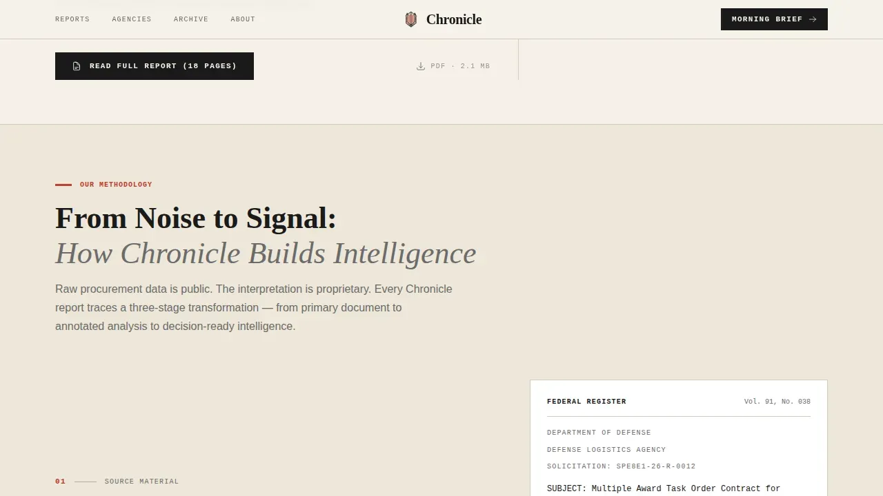 Authoritative Intelligence Briefing Landing Page Template
