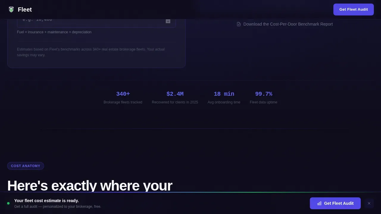 Streamlined Vehicle Operations Landing Page Template