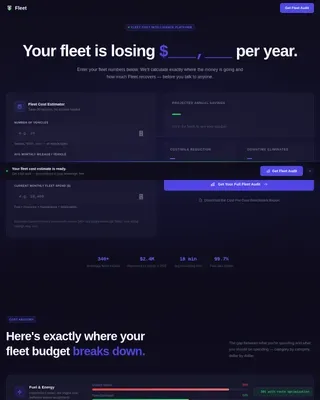 Logistics — Streamlined Vehicle Operations Landing Page Template