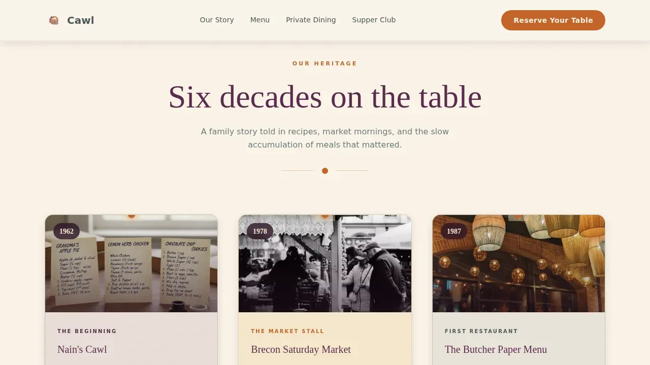Iconic Welsh Cuisine Landing Page Template