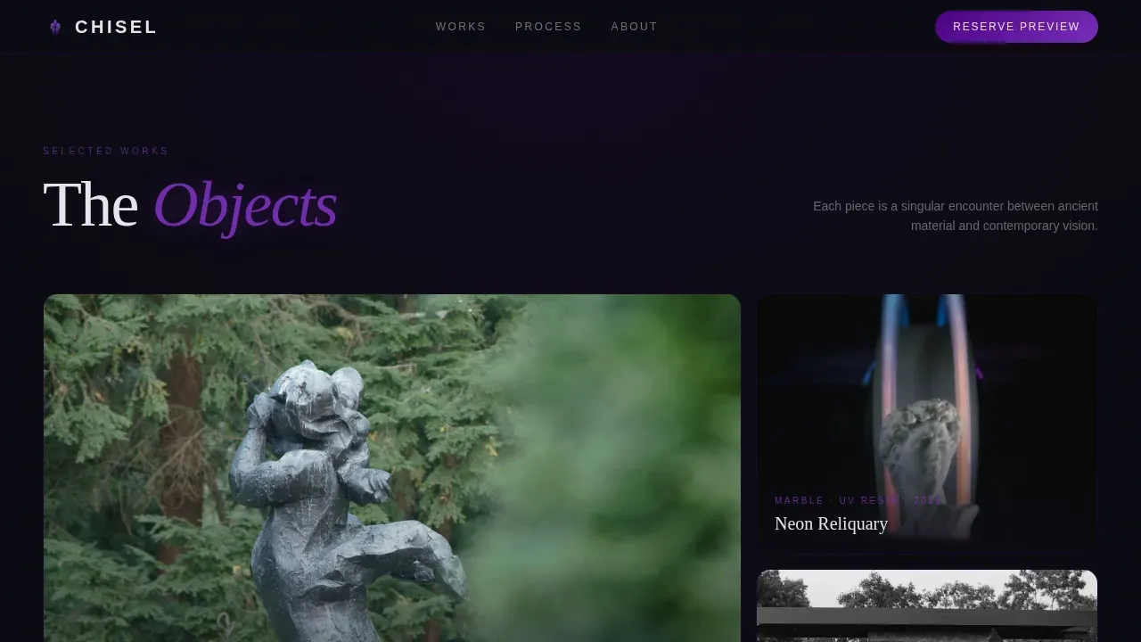 Contemporary Fine Art Gallery Landing Page Template
