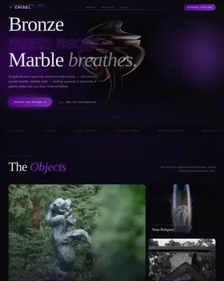 Contemporary Fine Art Gallery Landing Page Template