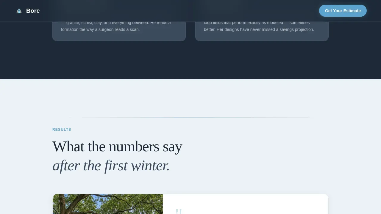 Geothermal Installer Quote Request Landing Page