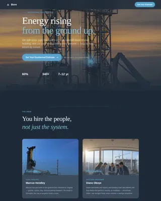 Geothermal Installer Quote Request Landing Page