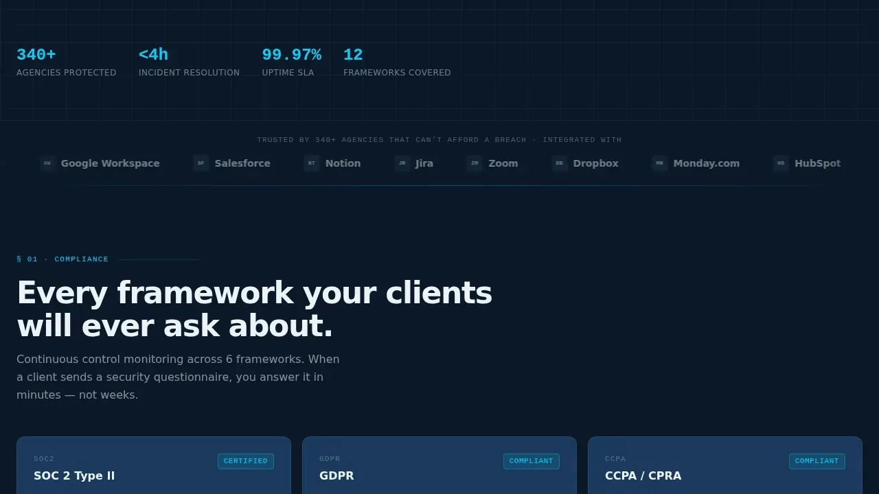 Advanced Regulatory Governance Landing Page Template